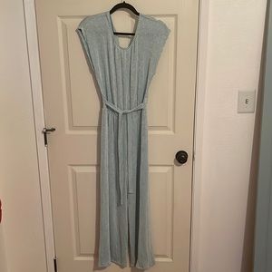 NWOT. Free market Jumpsuit. Size L. Green and white